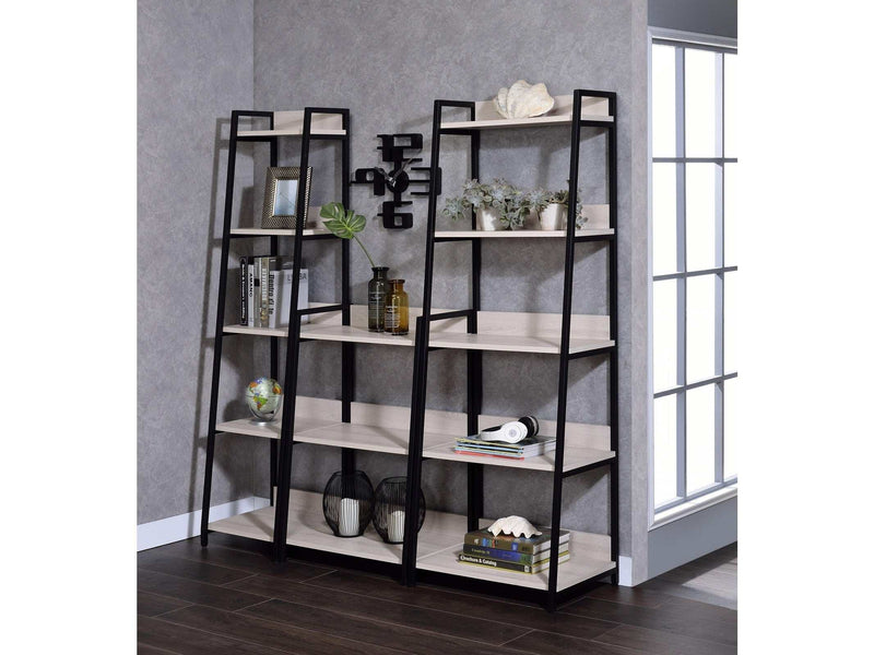 Wendral Natural & Black Bookshelf (3Tier) - Ornate Home