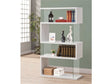 Emelle White Glossy & Clear Bookcase - Ornate Home