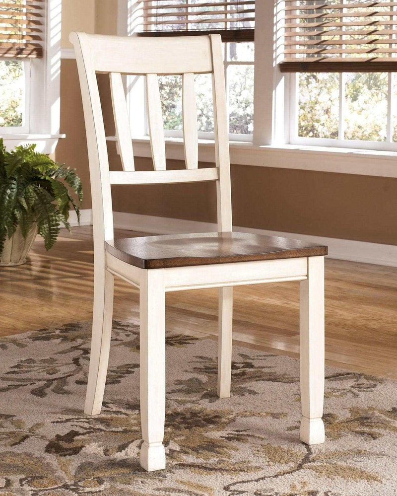 Whitesburg Brown & Cottage White Dining Chair (Set of 2) - Ornate Home