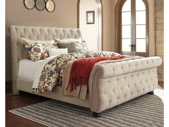 Willenburg Queen Upholstered Sleigh Bed - Ornate Home