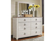 Willowton Whitewash Dresser & Mirror - Ornate Home