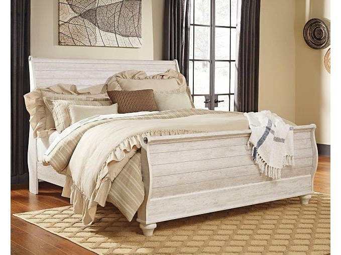 Willowton King Sleigh Bed - Ornate Home