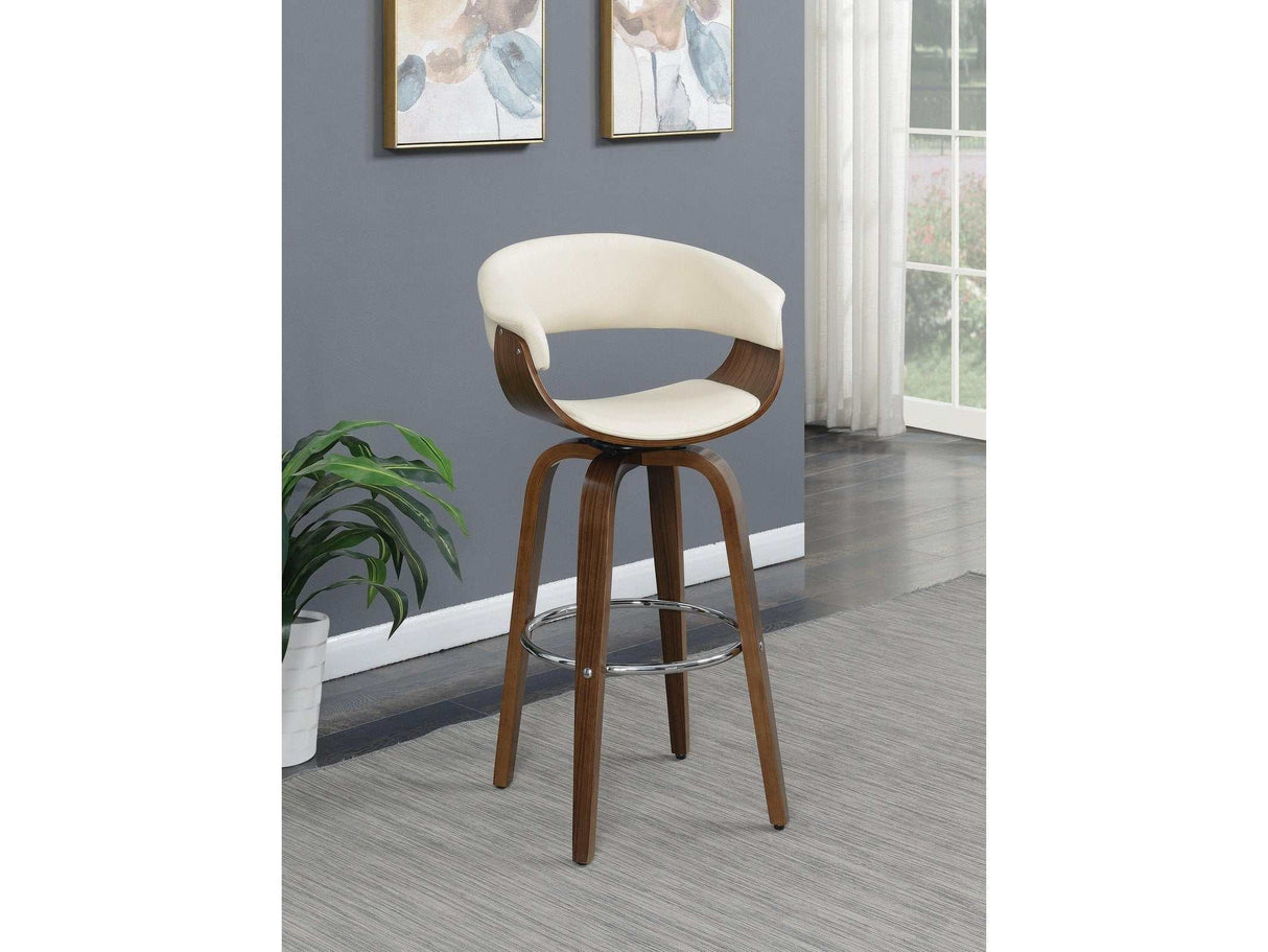 Windwril Walnut & Ecru Bar Stool - Ornate Home