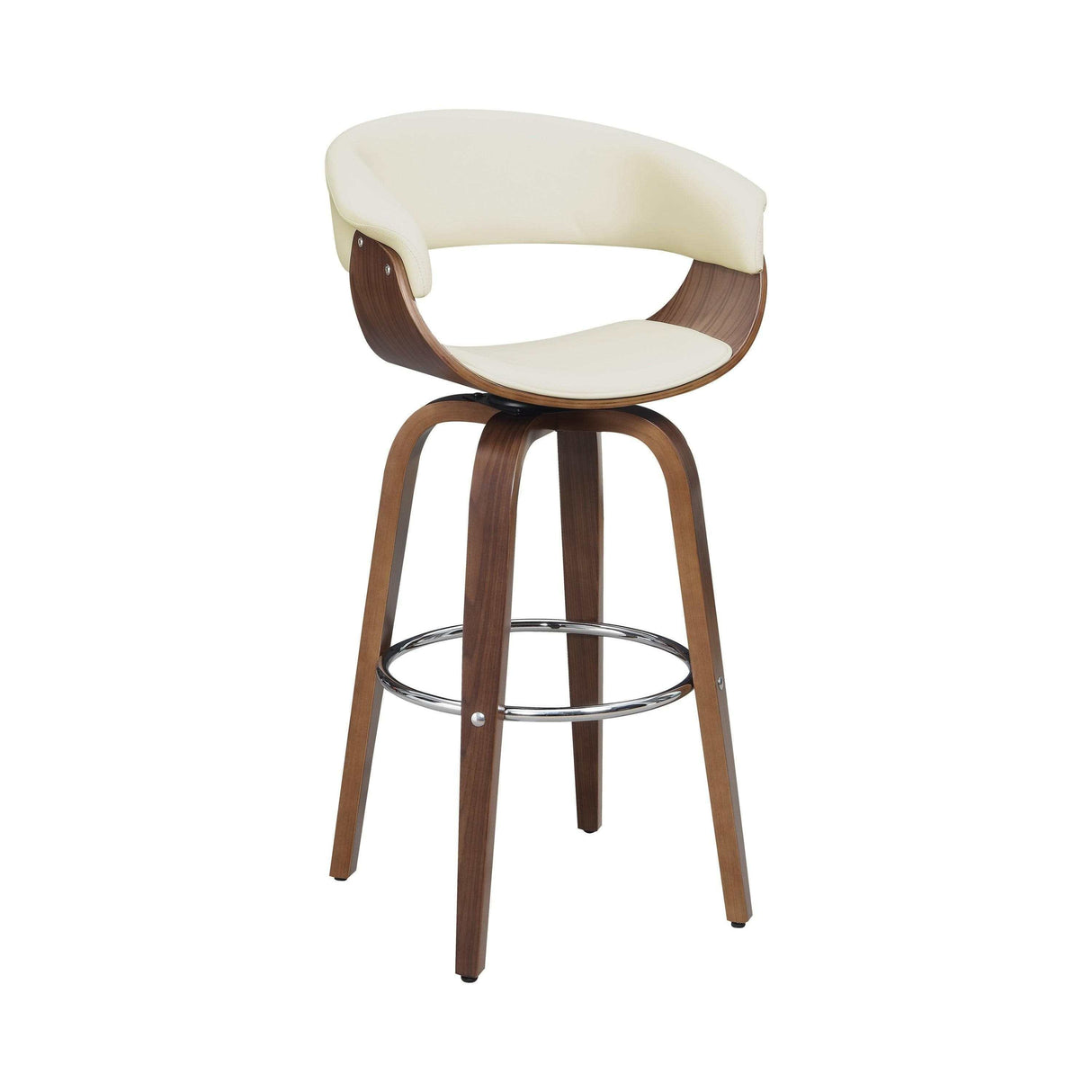 Windwril Walnut & Ecru Bar Stool - Ornate Home