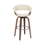 Windwril Walnut & Ecru Bar Stool - Ornate Home