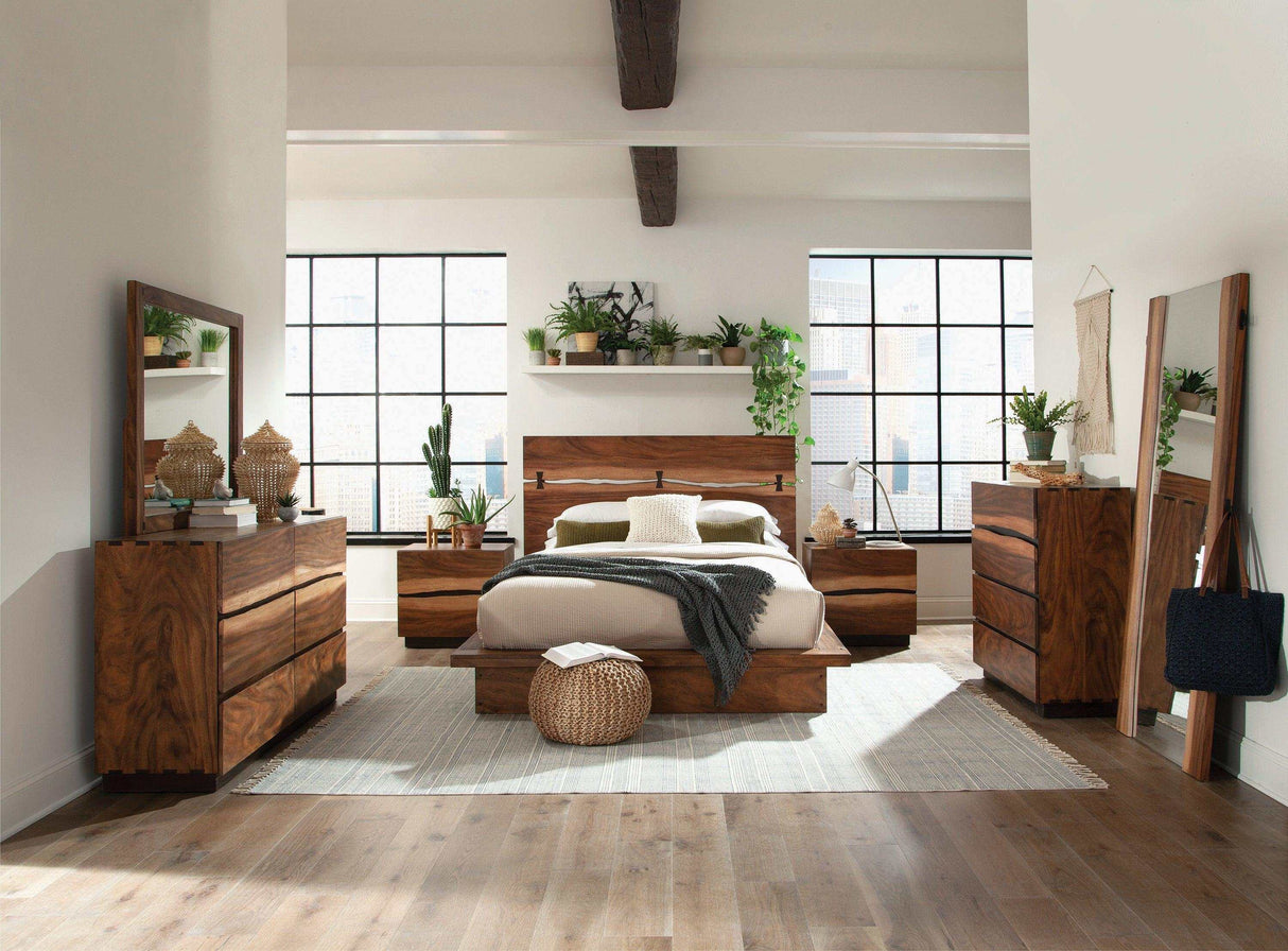 Winslow Smokey Walnut & Coffee Bean Queen Bed - Ornate Home