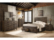 Woodmont Rustic Golden Brown 5pc Queen Bedroom Set w/ Storage - Ornate Home