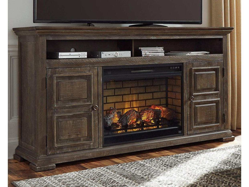Wyndahl 72" TV Stand with Electric Fireplace - Ornate Home