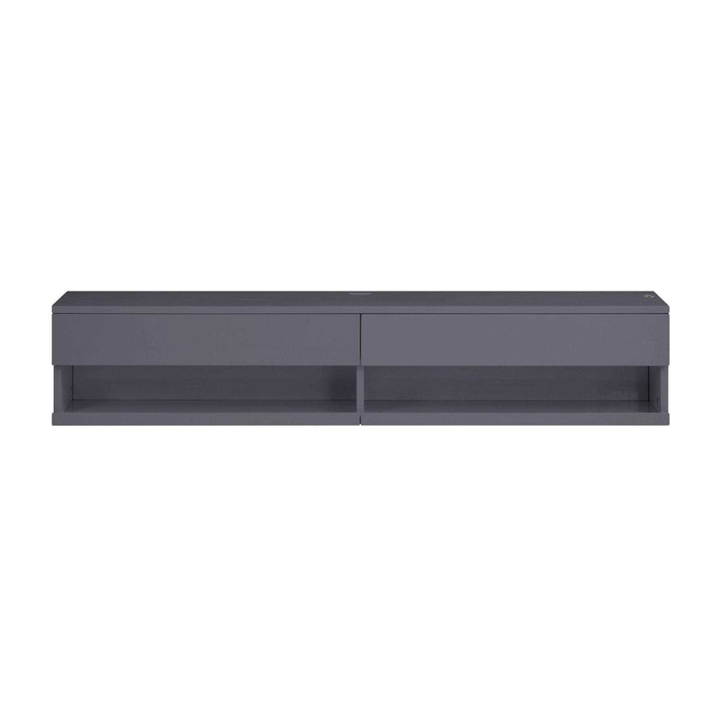 Ximena Floating / Wall-Mounted TV Stand w/ LED - Ornate Home