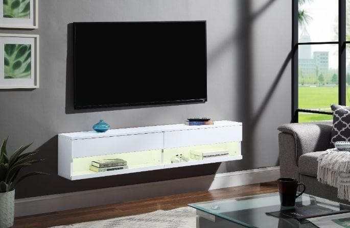 Ximena Floating / WallMounted TV Stand w/ LED - Ornate Home