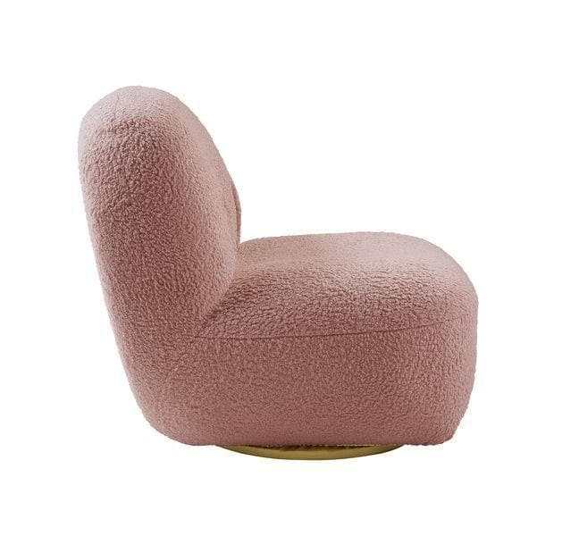 Yedaid Teddy Sherpa Fabric Swivel Accent Chair - Ornate Home