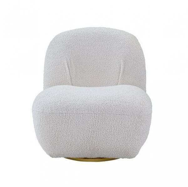 Yedaid - Teddy Sherpa Fabric - Swivel Accent Chair - Ornate Home