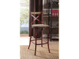 Zaire Antique Red & Antique Oak Bar Chair (1Pc) - Ornate Home